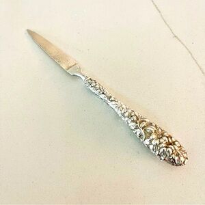 Vintage Repousse Sterling Silver Nail File